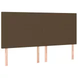 sötétbarna szövet LED-es fejtámla 180x5x118/128 cm