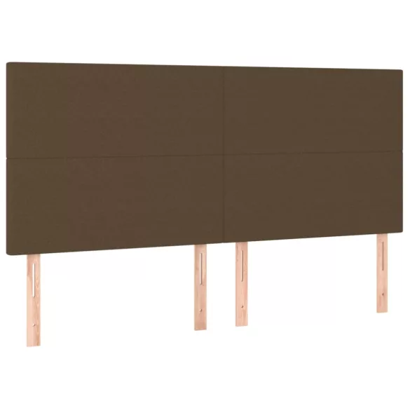 sötétbarna szövet LED-es fejtámla 180x5x118/128 cm
