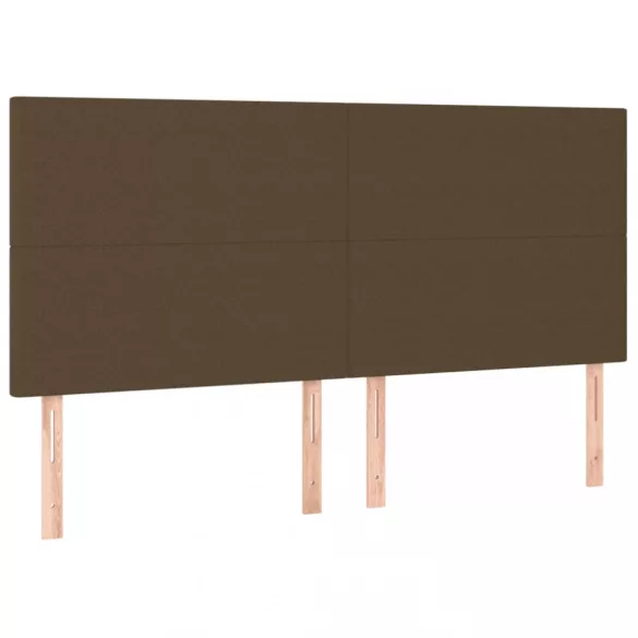 sötétbarna szövet LED-es fejtámla 200x5x118/128 cm