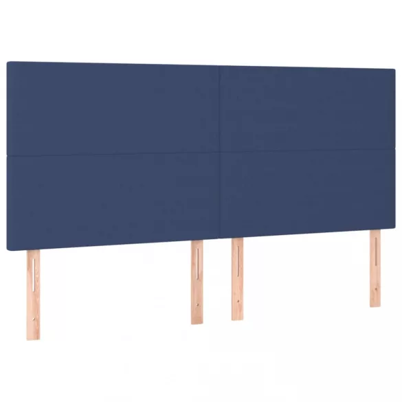 kék szövet LED-es fejtámla 200x5x118/128 cm