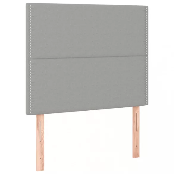 világosszürke szövet LED-es fejtámla 90x5x118/128 cm