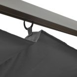 antracitszürke acél pavilon behúzható tetővel 3 x 3 m 180 g/m²