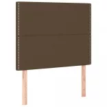 sötétbarna szövet LED-es fejtámla 100x5x118/128 cm