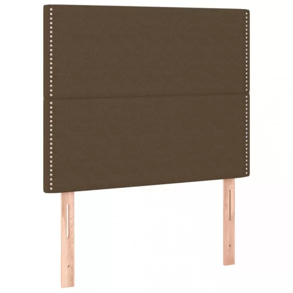 sötétbarna szövet LED-es fejtámla 100x5x118/128 cm
