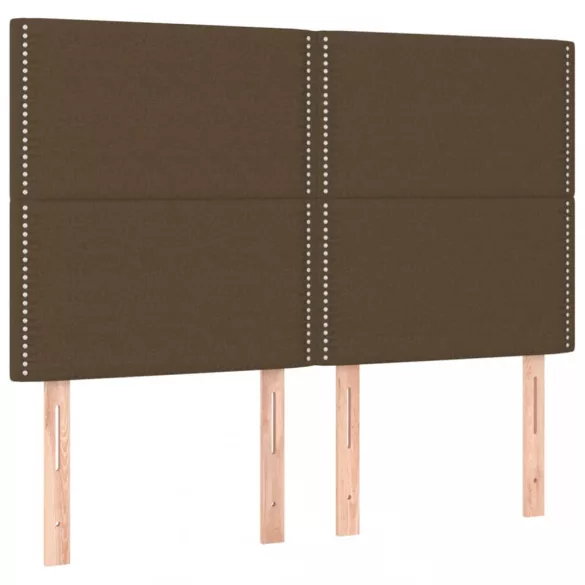 sötétbarna szövet LED-es fejtámla 144x5x118/128 cm