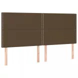 sötétbarna szövet LED-es fejtámla 180x5x118/128 cm