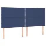 kék szövet LED-es fejtámla 180x5x118/128 cm