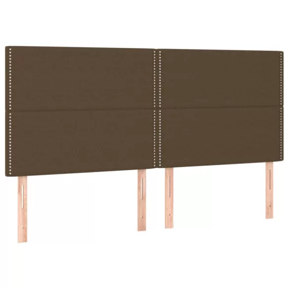 sötétbarna szövet LED-es fejtámla 200x5x118/128 cm