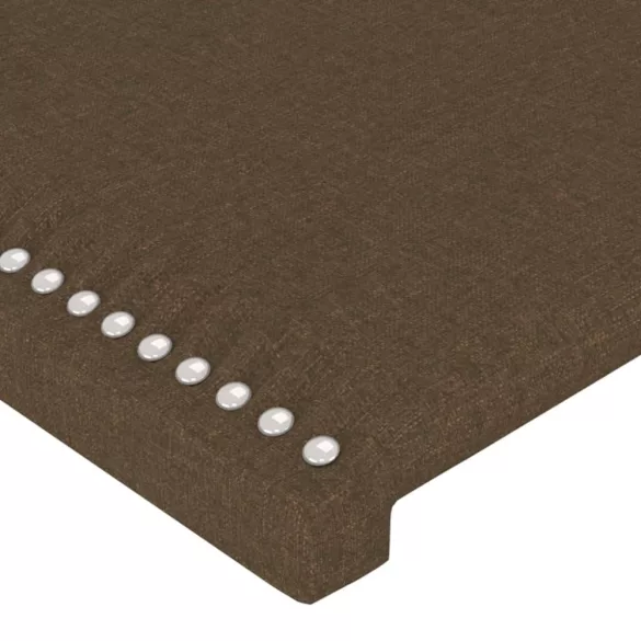 sötétbarna szövet LED-es fejtámla 200x5x118/128 cm
