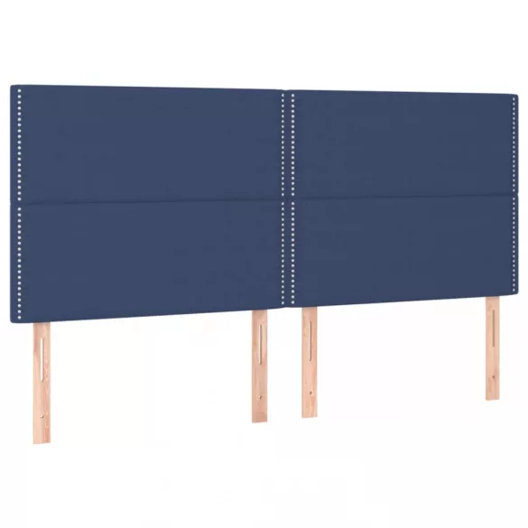 kék szövet LED-es fejtámla 200x5x118/128 cm