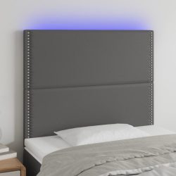 szürke műbőr LED-es fejtámla 100x5x118/128 cm