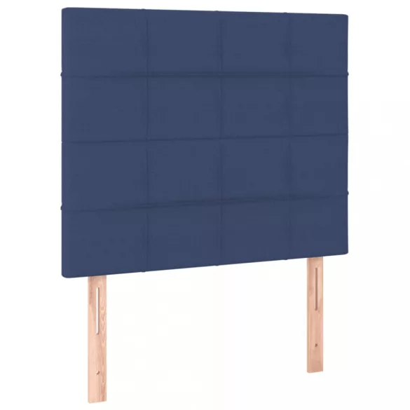 kék szövet LED-es fejtámla 90x5x118/128 cm