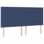 kék szövet LED-es fejtámla 160x5x118/128 cm