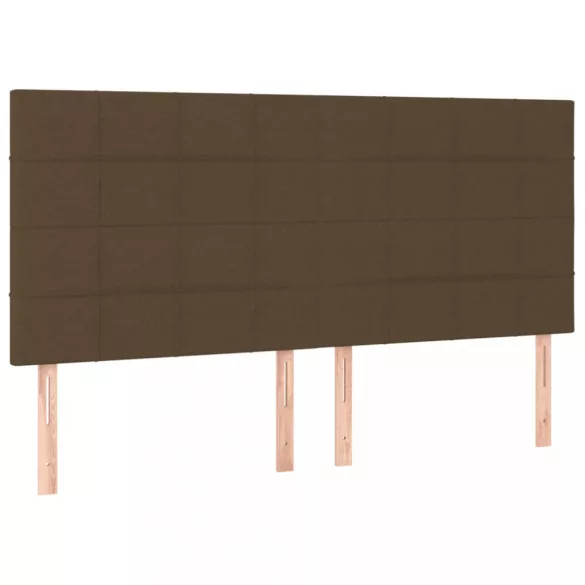 sötétbarna szövet LED-es fejtámla 180x5x118/128 cm
