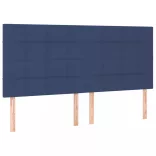 kék szövet LED-es fejtámla 180x5x118/128 cm