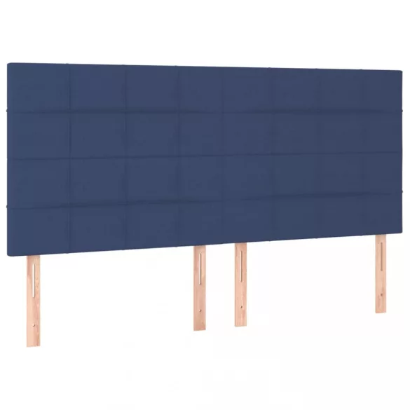 kék szövet LED-es fejtámla 200x5x118/128 cm