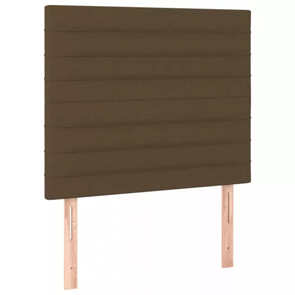 sötétbarna szövet LED-es fejtámla 80x5x118/128 cm
