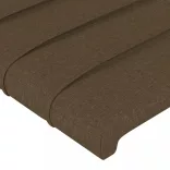 sötétbarna szövet LED-es fejtámla 160x5x118/128 cm