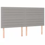 világosszürke szövet LED-es fejtámla 200x5x118/128 cm