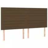 sötétbarna szövet LED-es fejtámla 200x5x118/128 cm