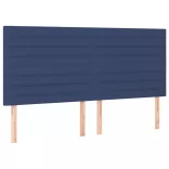 kék szövet LED-es fejtámla 200x5x118/128 cm