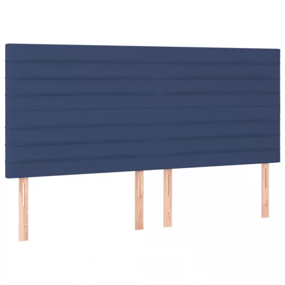 kék szövet LED-es fejtámla 200x5x118/128 cm