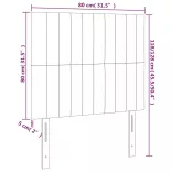 sötétbarna szövet LED-es fejtámla 80x5x118/128 cm