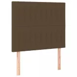 sötétbarna szövet LED-es fejtámla 90x5x118/128 cm