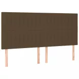 sötétbarna szövet LED-es fejtámla 160x5x118/128 cm