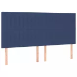 kék szövet LED-es fejtámla 180x5x118/128 cm