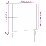 sötétzöld bársony LED-es fejtámla 80x5x118/128 cm