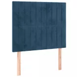 sötétkék bársony LED-es fejtámla 80x5x118/128 cm