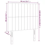 sötétzöld bársony LED-es fejtámla 90x5x118/128 cm