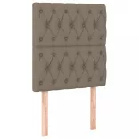 tópszínű szövet LED-es fejtámla 80x7x118/128 cm