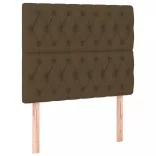 sötétbarna szövet LED-es fejtámla 100x7x118/128 cm