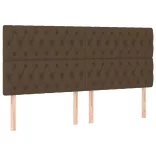 sötétbarna szövet LED-es fejtámla 180x7x118/128 cm