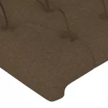sötétbarna szövet LED-es fejtámla 180x7x118/128 cm