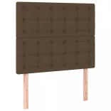 sötétbarna szövet LED-es fejtámla 100x5x118/128 cm