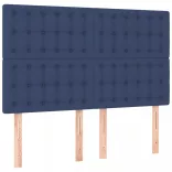 kék szövet LED-es fejtámla 144x5x118/128 cm