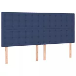 kék szövet LED-es fejtámla 160x5x118/128 cm
