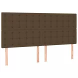 sötétbarna szövet LED-es fejtámla 180x5x118/128 cm
