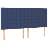 kék szövet LED-es fejtámla 180x5x118/128 cm