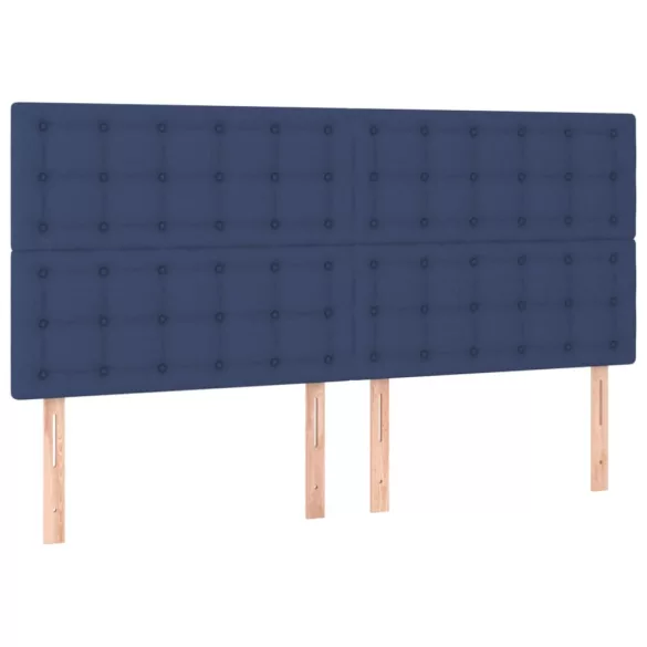 kék szövet LED-es fejtámla 180x5x118/128 cm