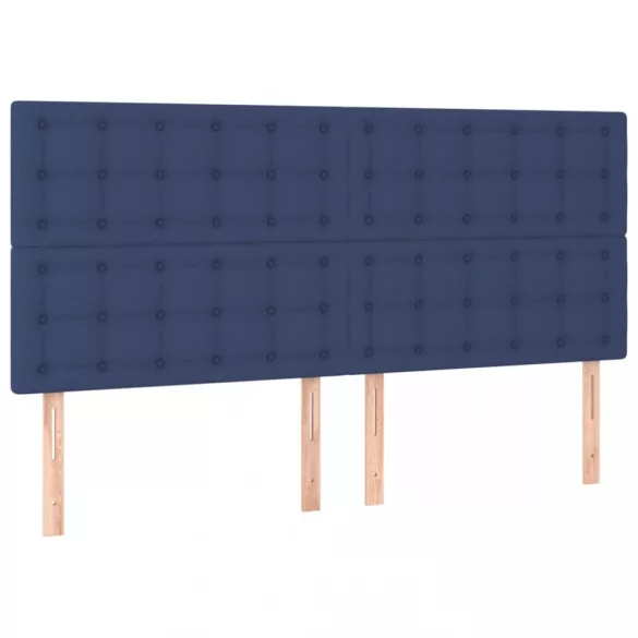 kék szövet LED-es fejtámla 200x5x118/128 cm