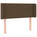 sötétbarna szövet LED-es fejtámla 93 x 16 x 78/88 cm