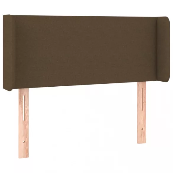 sötétbarna szövet LED-es fejtámla 93 x 16 x 78/88 cm