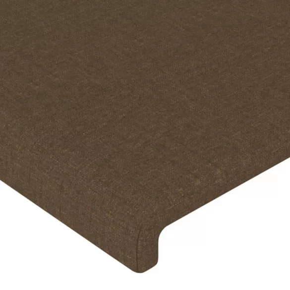 sötétbarna szövet LED-es fejtámla 93 x 16 x 78/88 cm