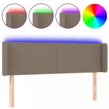 tópszínű szövet LED-es fejtámla 147 x 16 x 78/88 cm