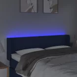kék szövet LED-es fejtámla 147 x 16 x 78/88 cm