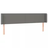 sötétszürke szövet LED-es fejtámla 163 x 16 x 78/88 cm